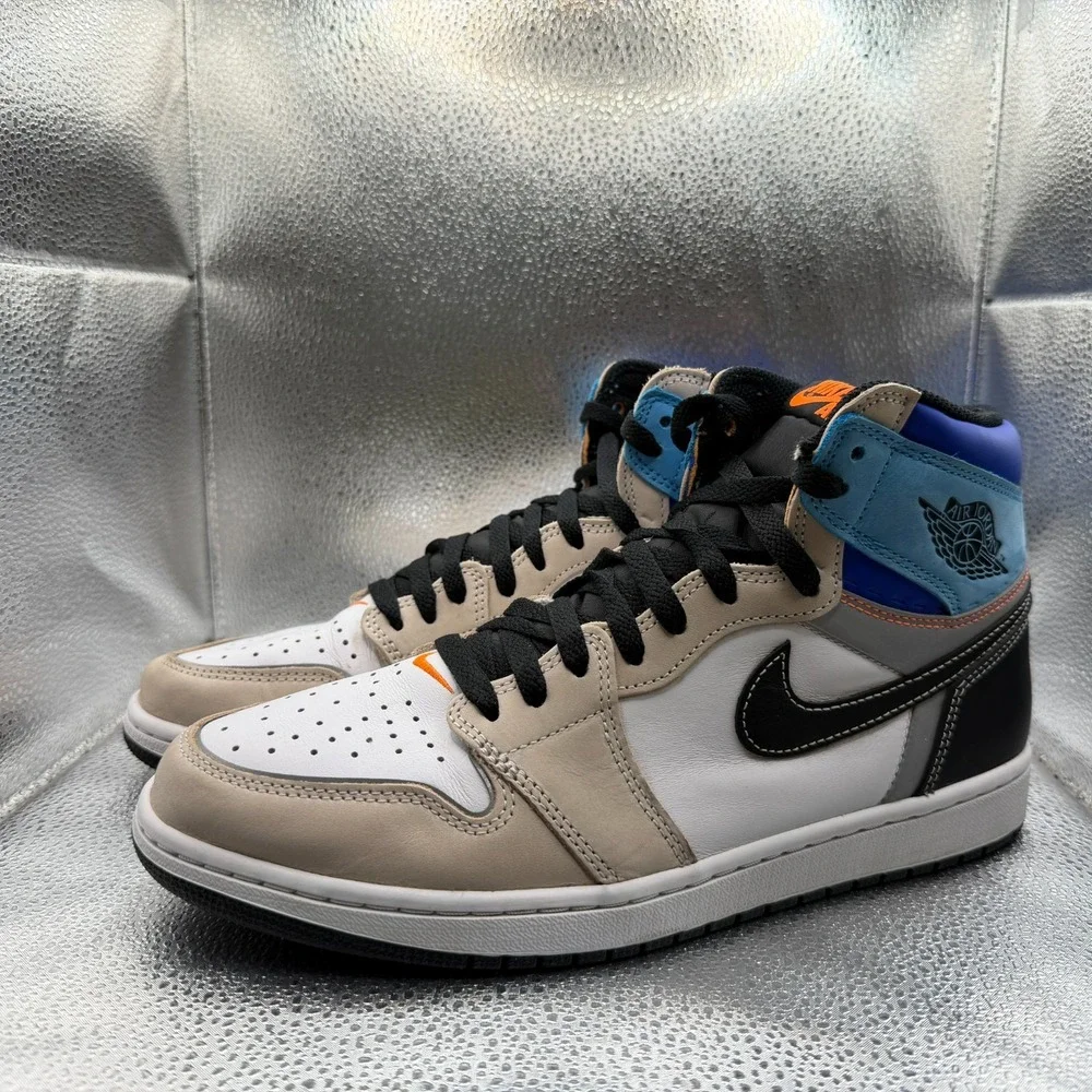Size 10.5 Air Jordan 1 Prototype Retro High‎ OG Blue Mens Sneakers DC6515-100